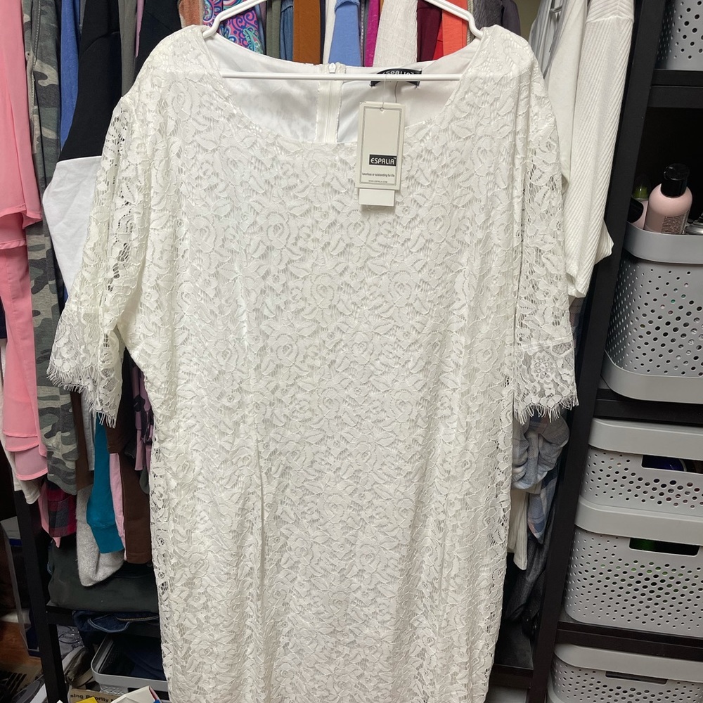 NWT white lace dress
